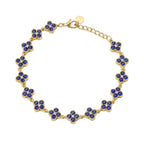 Bracelet Camelia bleu nuit