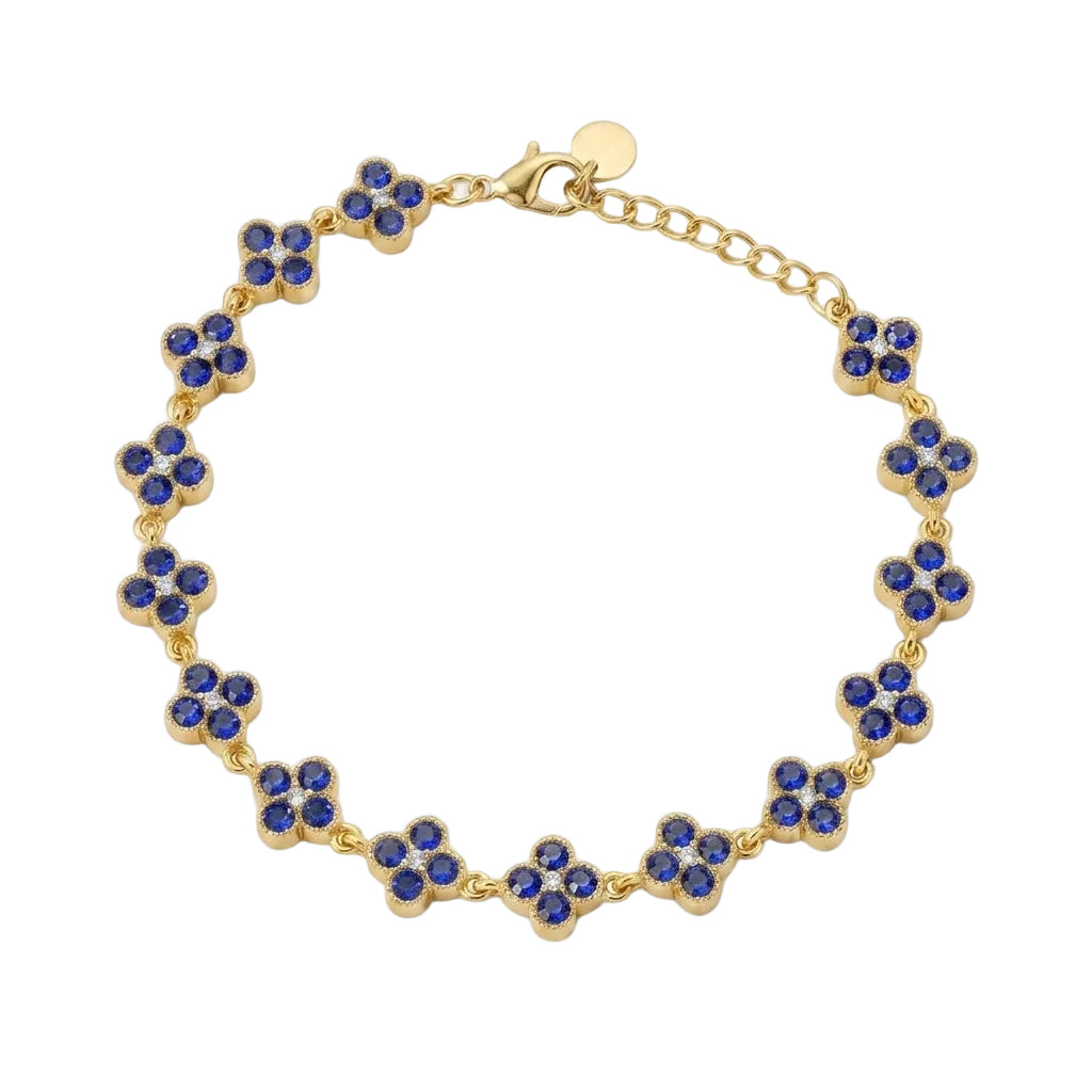 Bracelet Camelia bleu nuit